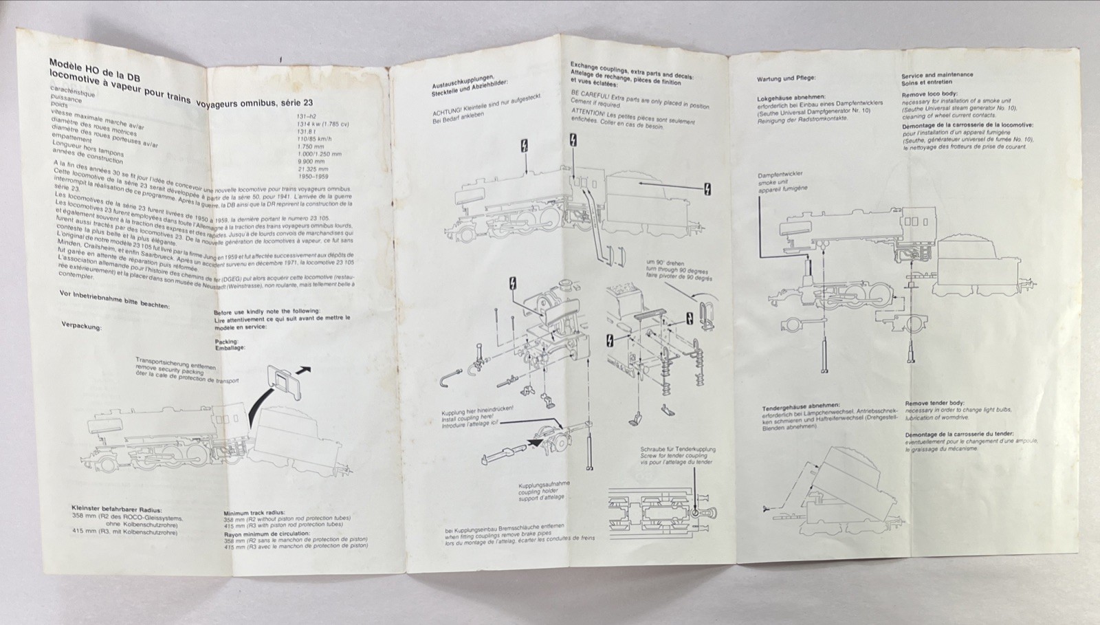 Roco H0 04120A BR 23 105 Steam Locomotive Tested Working READ