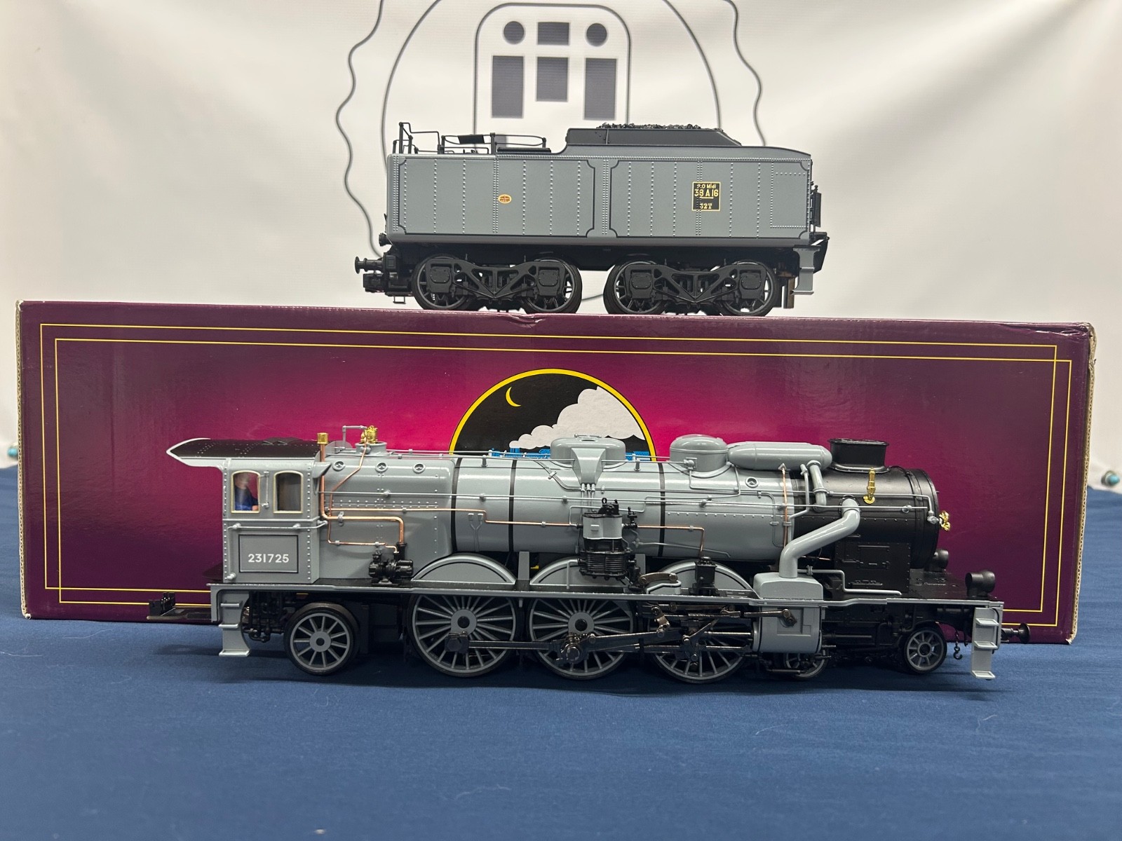 Mth Orient Express Chapelon Gray 2-3-1E Pacific Steam Engine w/Proto 2 20-3388-1