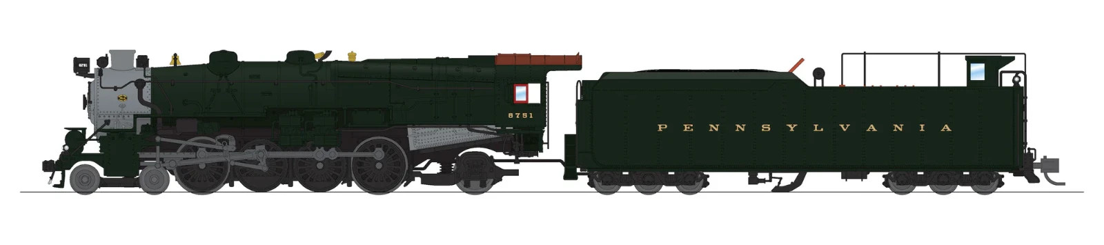 N-SCALE Broadway 8510 PRR M1a 4-8-2, #6751, Paragon4 Sound/DC/DCC