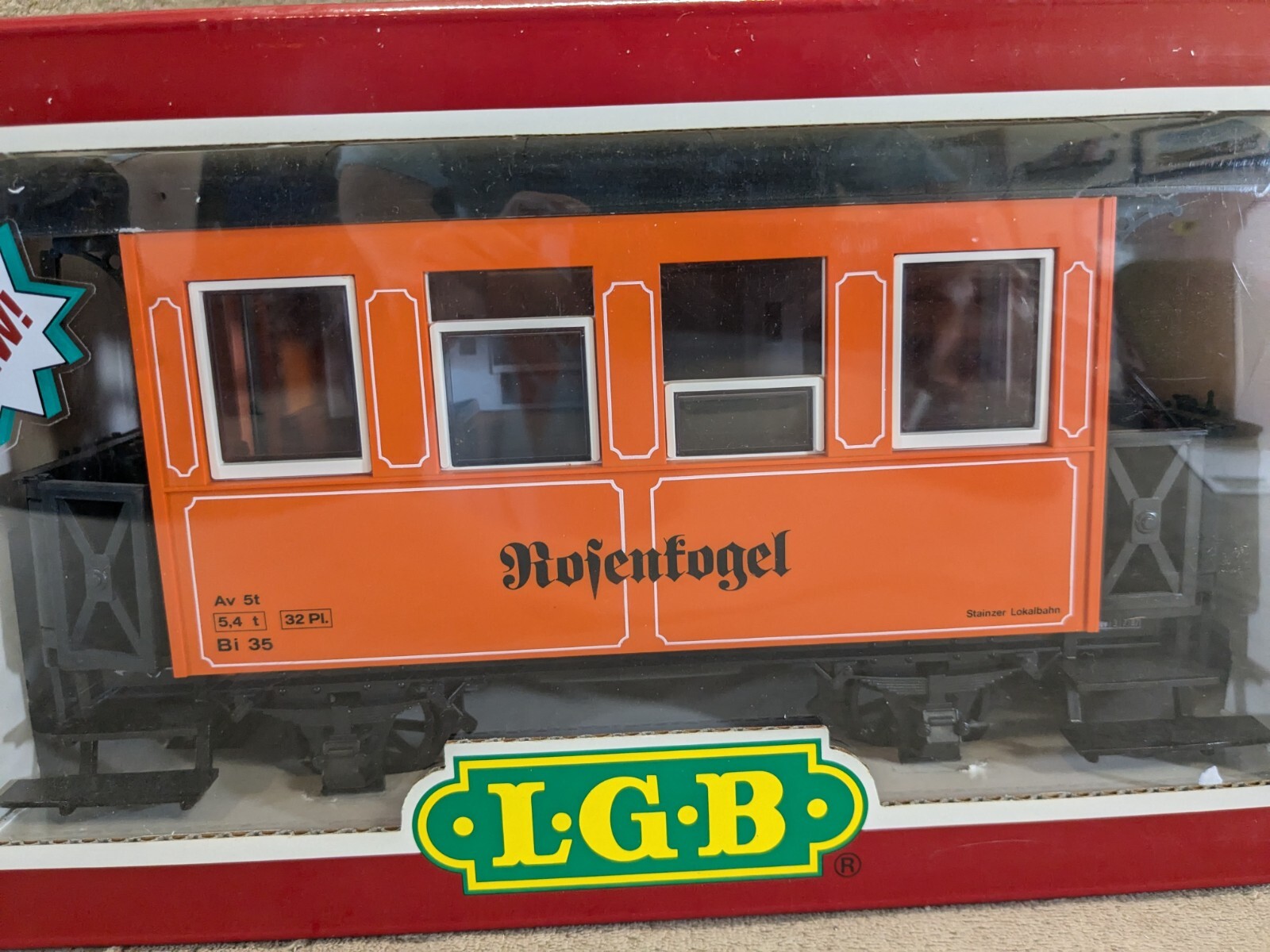 LGB orangener Rosenkogel Personenwagen LGB 37075 Lehmann Gross Bahn