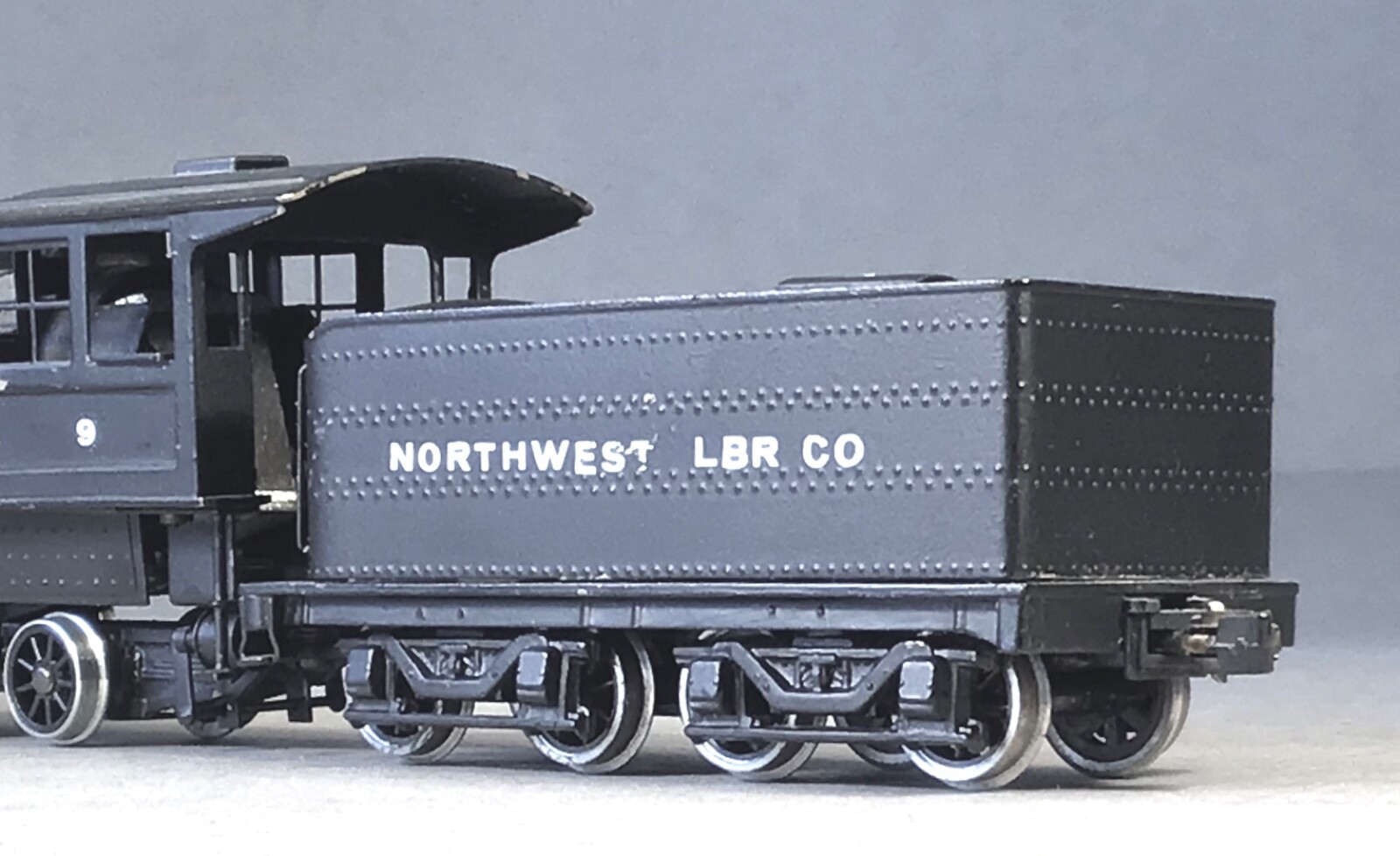 HO Brass 2-8-2 Logging Steam Locomotive, Northwest Lumber Co., Super Rare