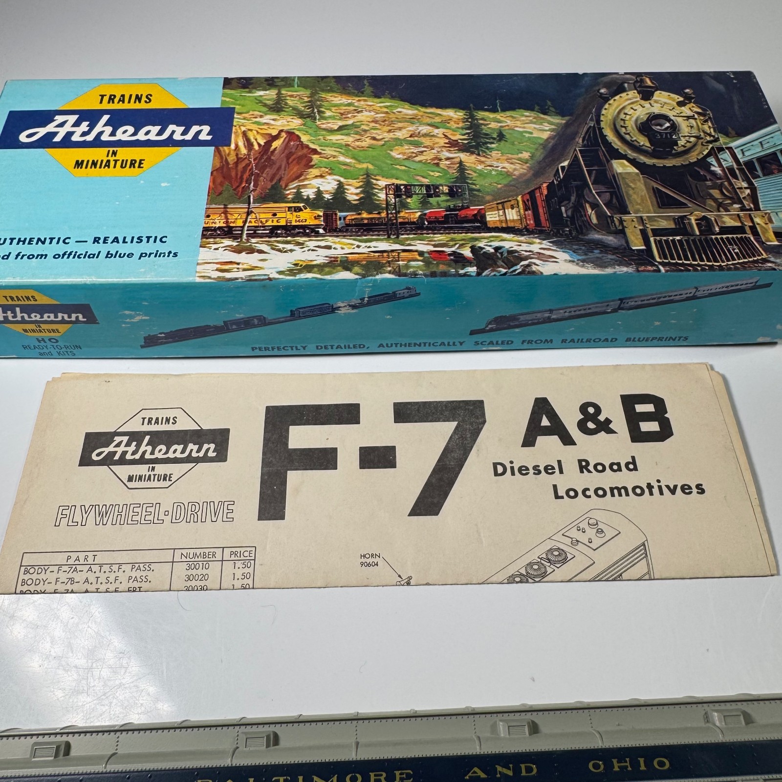 Athearn Trains In Miniature Baltimore & Ohio Toy Train Model Vintage Blue Box