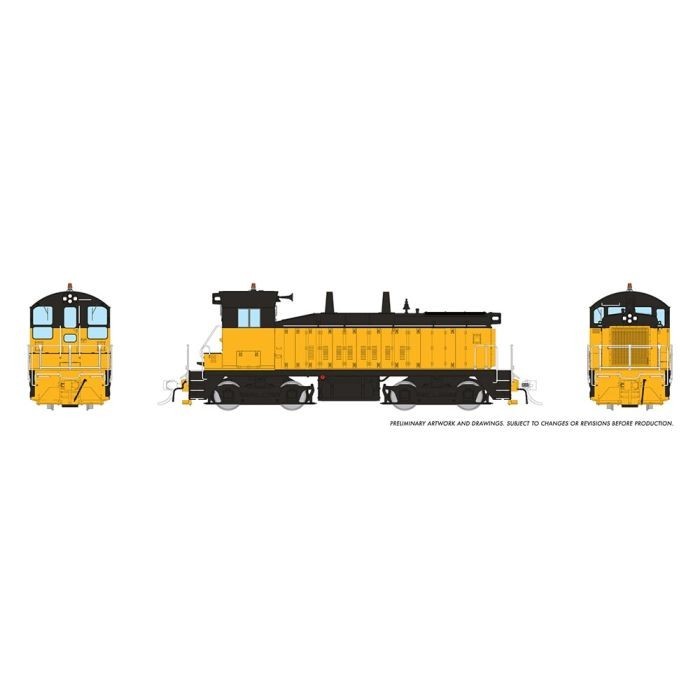Rapido 27099 HO EMD SW9 – DC Silent, Unlettered (Industrial Yellow)