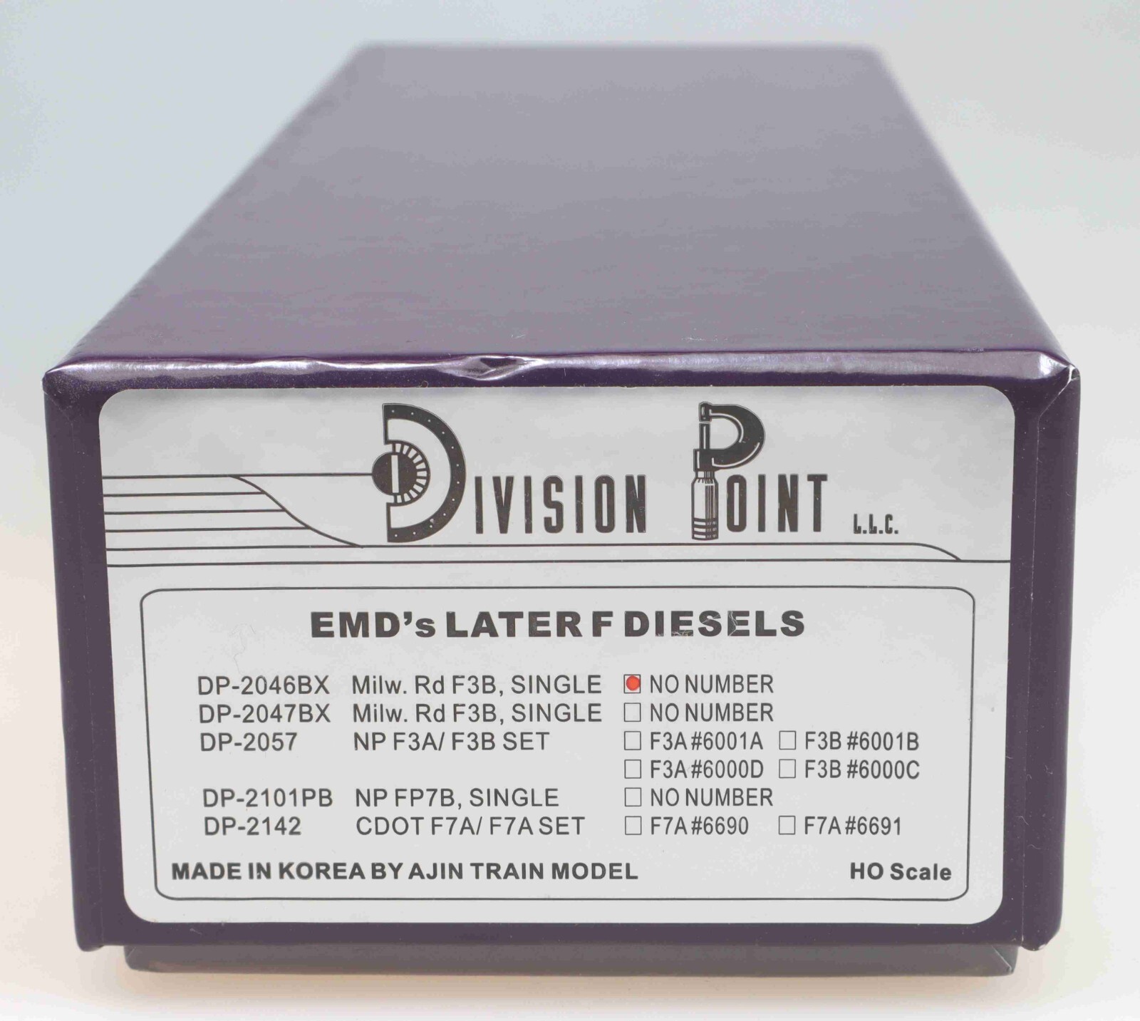 Milw Road EMD F3 B unit 1940s era FP Division Point HO Brass NEW~!