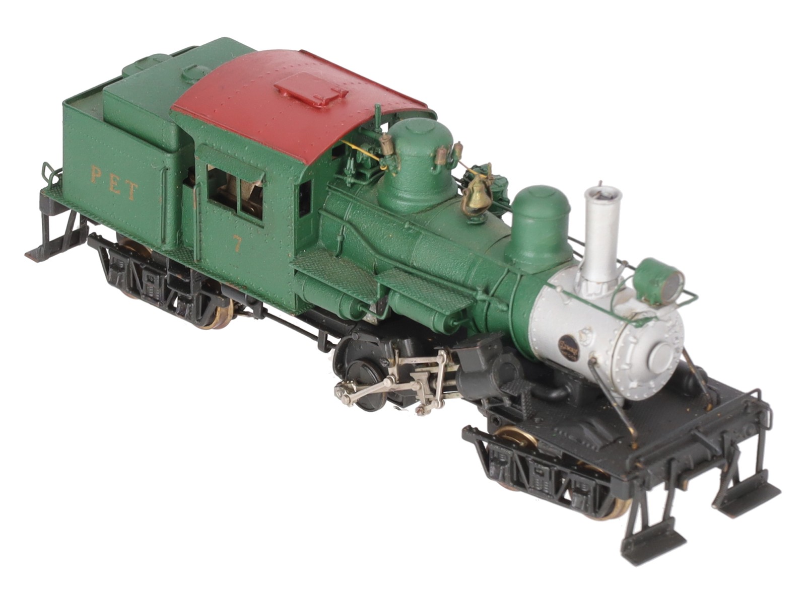 United Models PFM BRASS HO PET Green Climax Class C Logging Steam Locomotive #7
