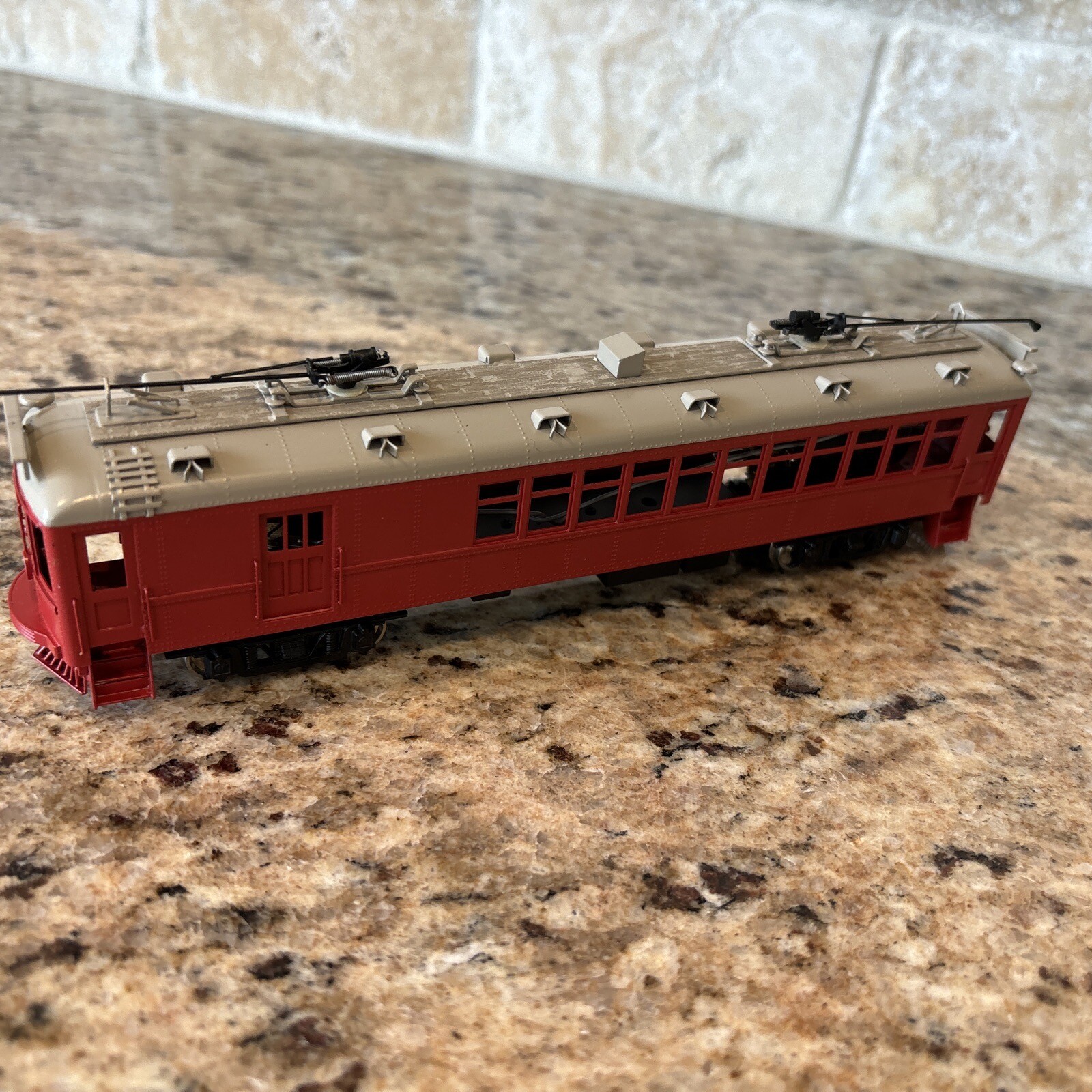Brass HO NJ Custom Brass Pacific Electric Railways Combine #1372 Double Pole