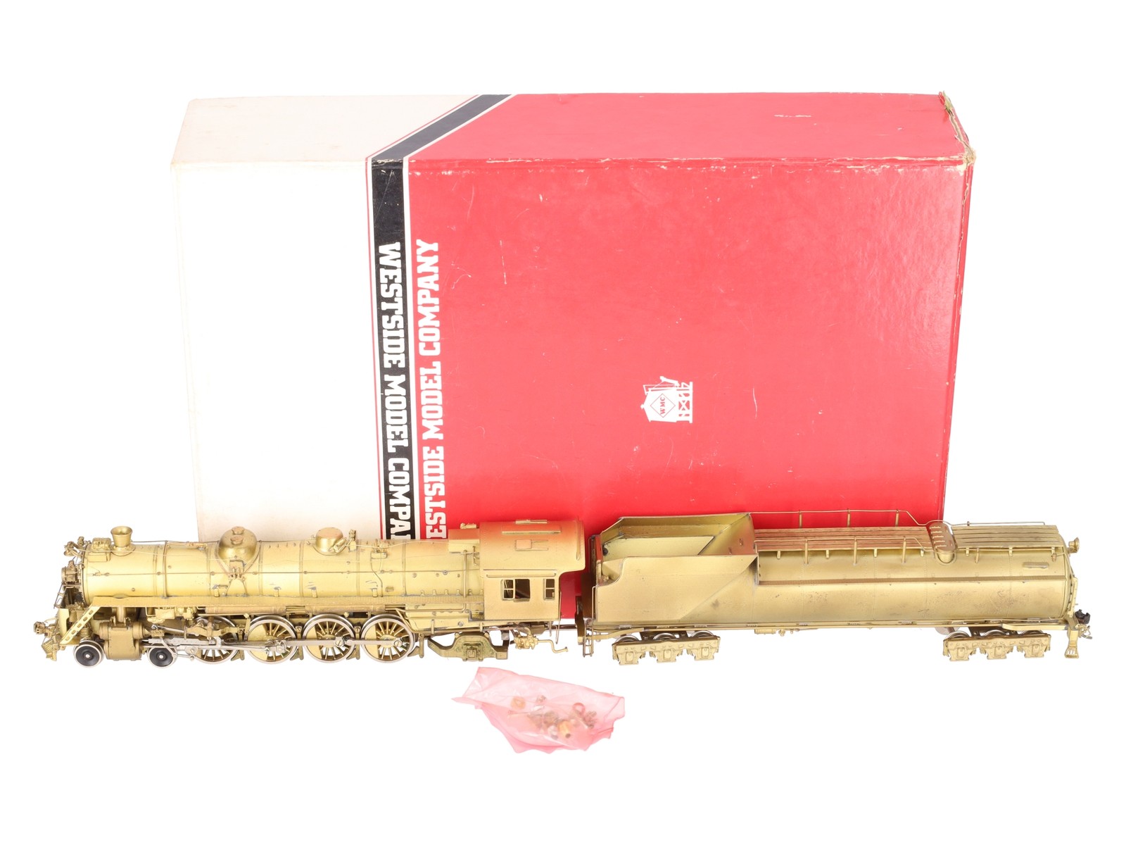 Westside Model Co. HO Brass Undecorated T-3t 4-8-2 Steam Locomotive & Tender EX