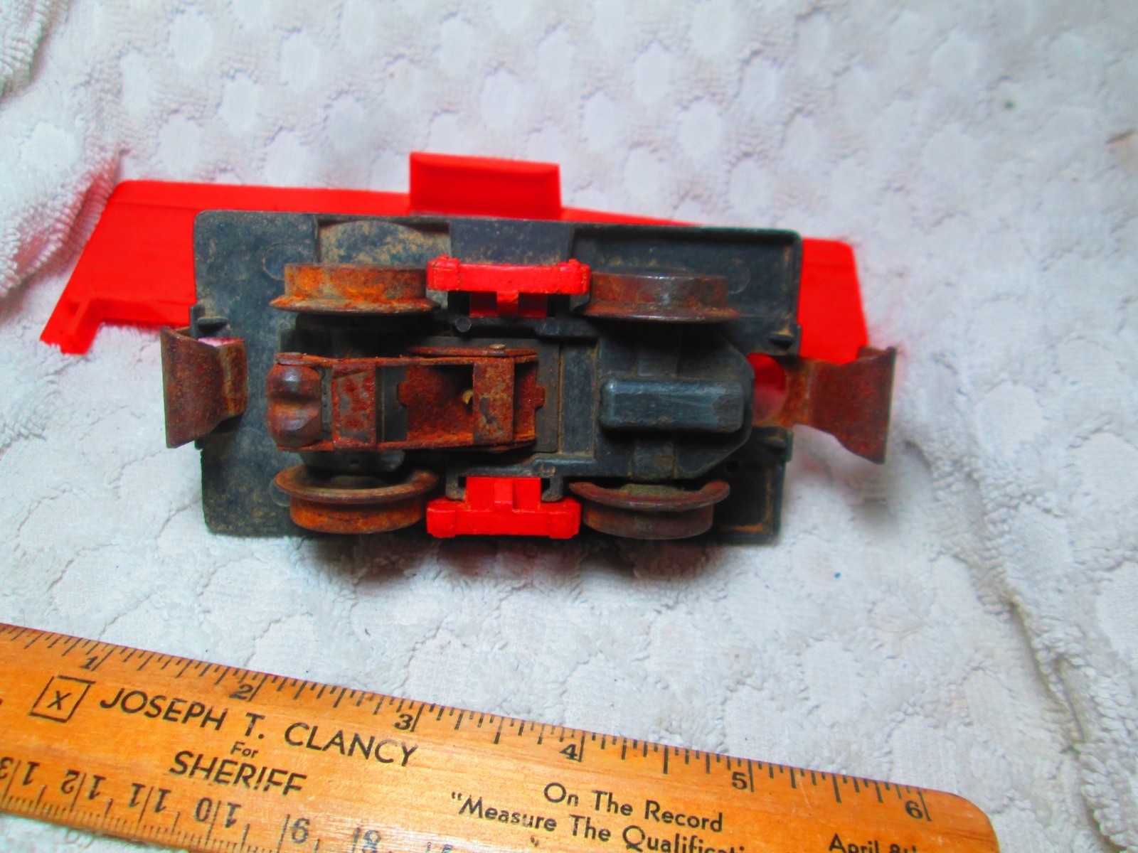 Vtg 0 Gauge Locomotive Motor Unit #4 Lionel? American Flyer? Some orange plastic