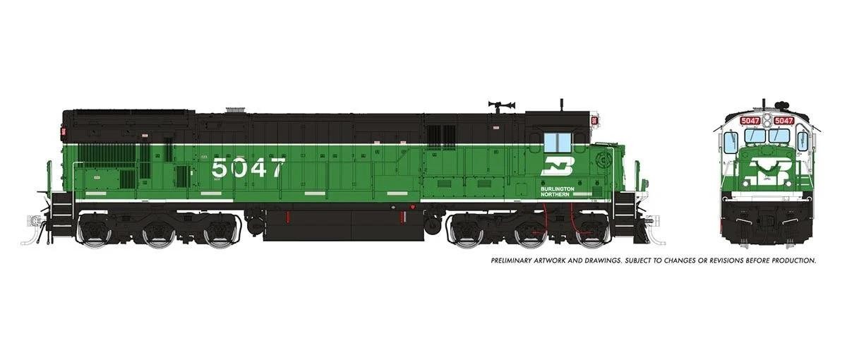 Rapido ~ HO Scale ~ Burlington Northern ~ C36-7 #5047 ~ DC/DCC Sound ~ 042601