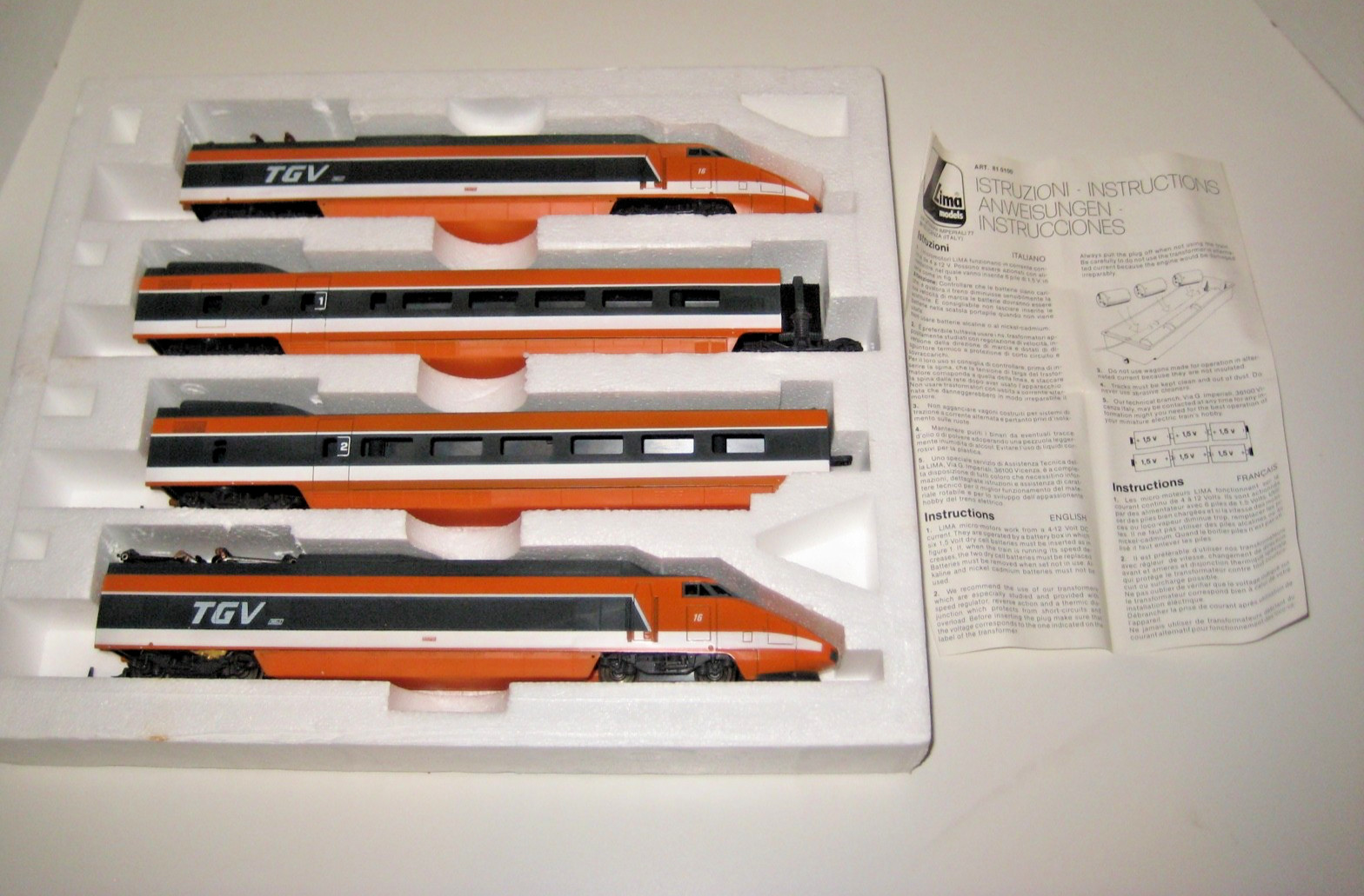 Vintage Lima HO Scale TGV Electric High Speed Train Set No. 149711