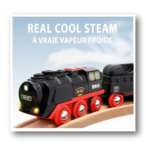 BRIO Battery-Powered Steam Train 33884 for ages 3 and up. [Toy Wooden Toy