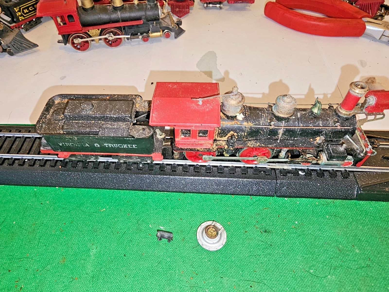 Vintage HO Scale 4-4-0 Virginia & Truckee Reno Locomotive & Tender Set Restored