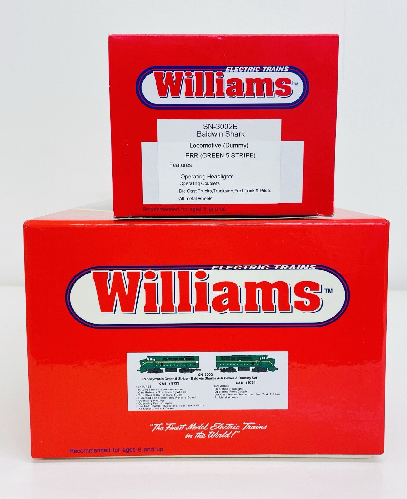 Williams O PRR Green 5 Stripe Baldwin Shark ABA Diesel Set SN-3002 LN