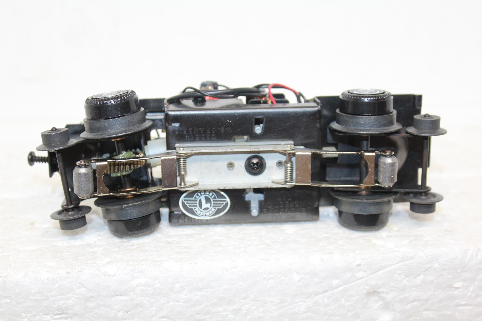 LIONEL #18447 INSPECTION CAR FRAME AND MOTOR ASSEMBLY ONLY