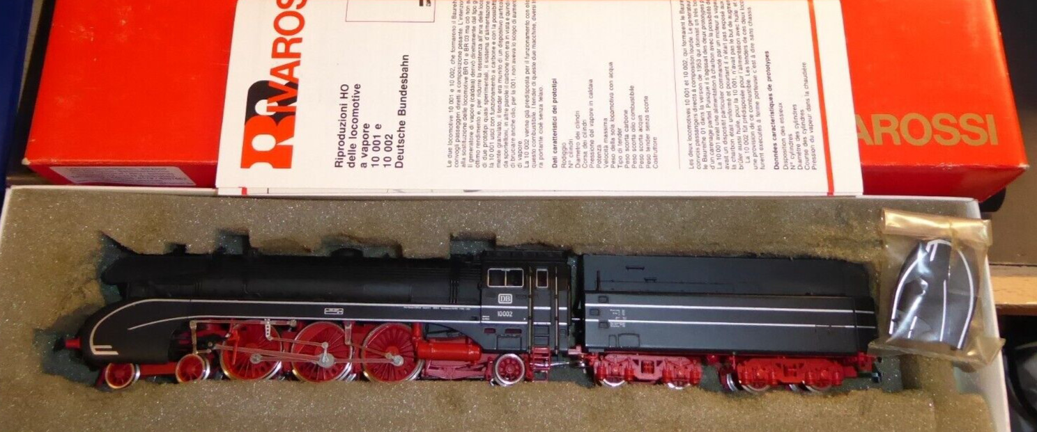 Rivarossi 1382 H0 Steam Locomotive Br 10 002 DB Epoch 3 sehr gut erhalten Boxed