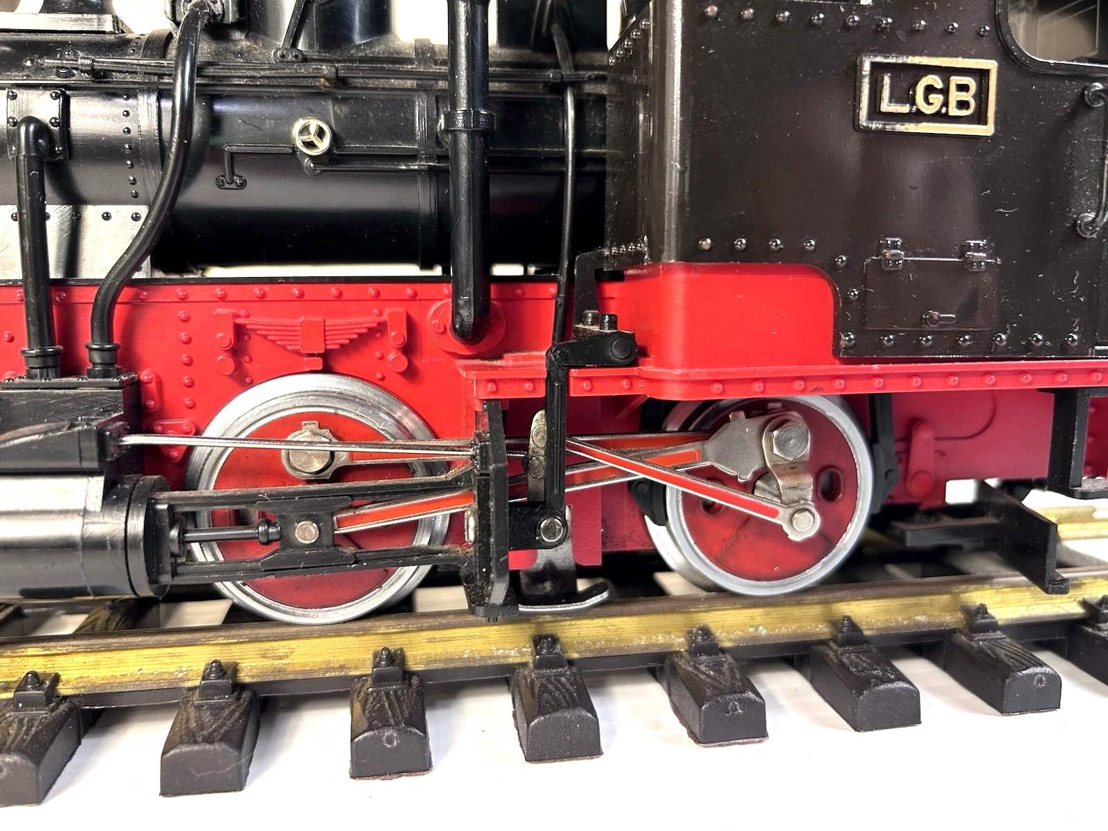 LGB 2010 0-4-0 STAINZ Black & Red Loco Switcher w/ Lights Engineer