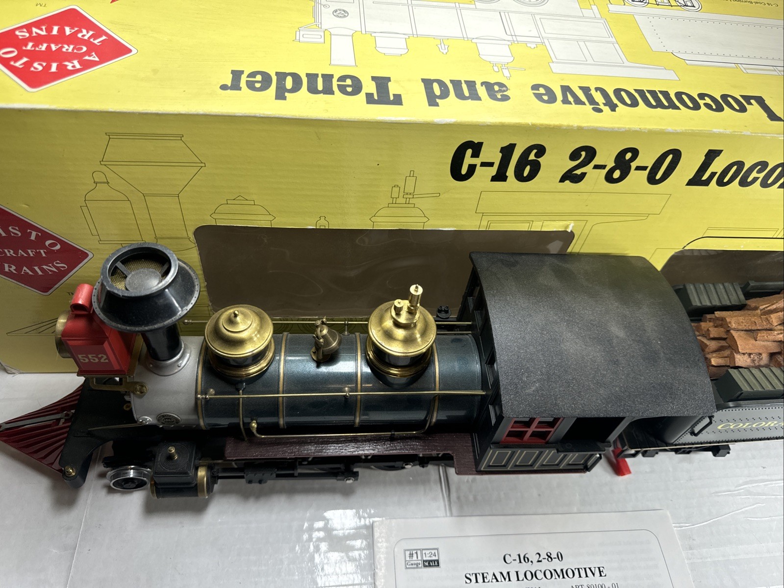 Aristocraft G Scale 2-8-0 C-16 Colorado And Southern Steam Locomotive #80208