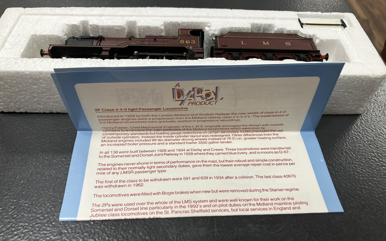 Oo Scale Dapol 2P Class 4-4-0 Light Passenger Locomotive