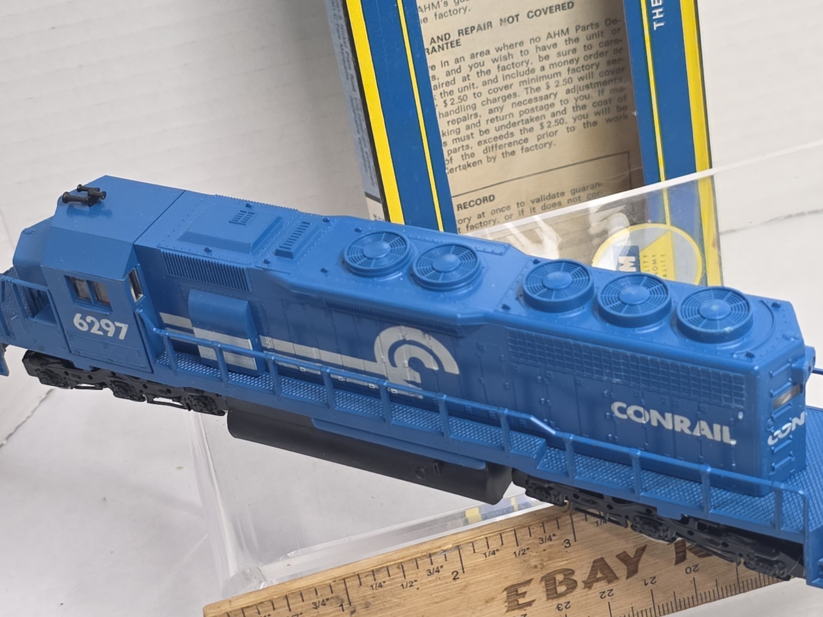 AHM HO Scale 5030-03 Conrail 6297 EMD SD-40 Diesel Loco Runs As Is Read Des