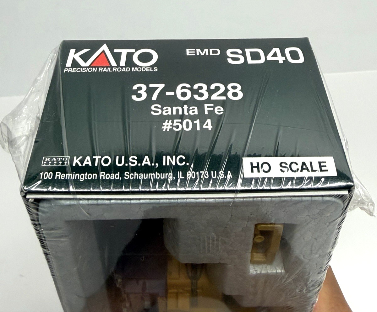 VTG Factory Seal Kato 37-6328 HO Scale Santa Fe EMD SD40 Diesel Locomotive #5014