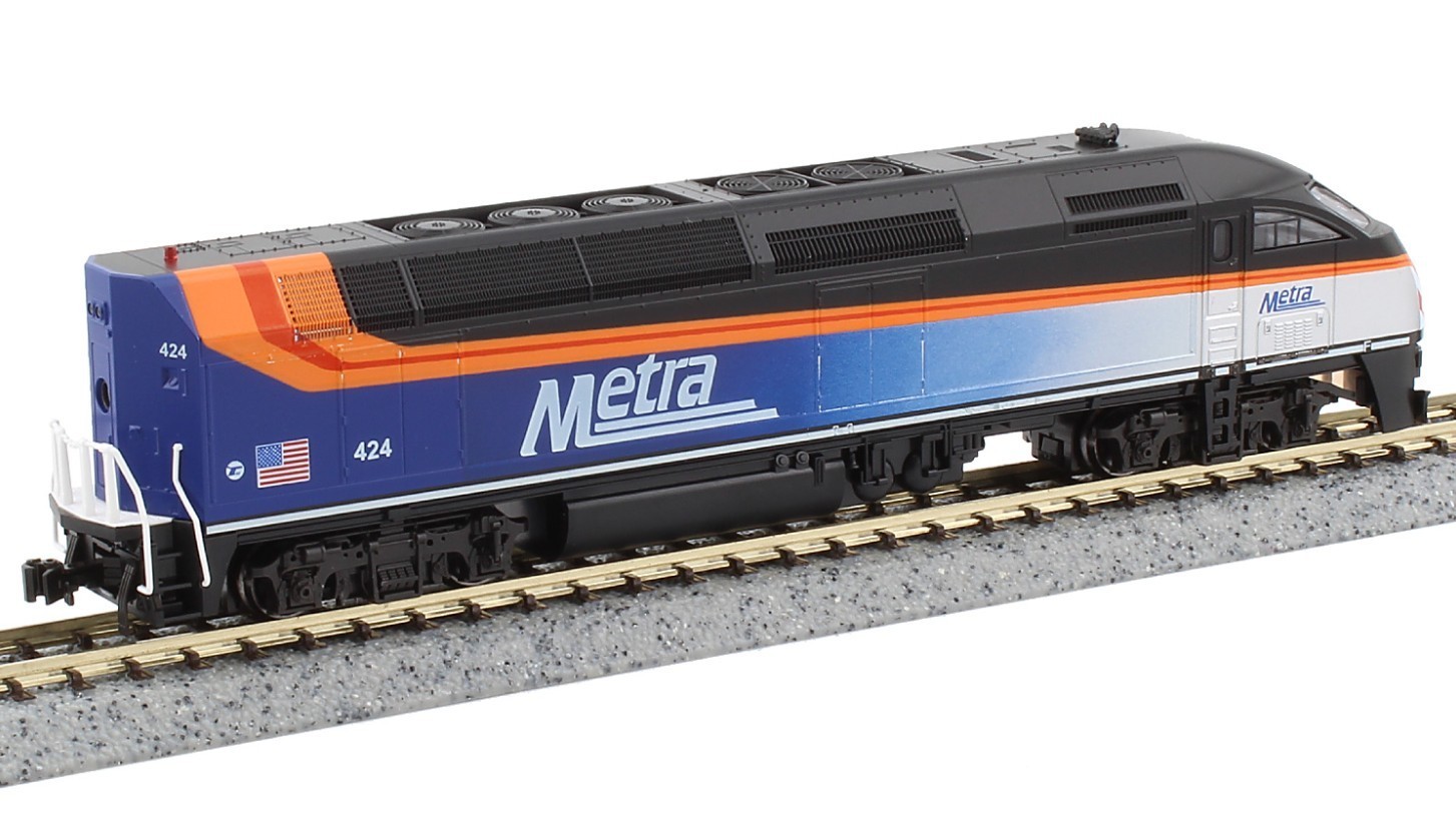 KATO 176-6124-DCC N MP36PH Chicago Metra Black Roof – New!!