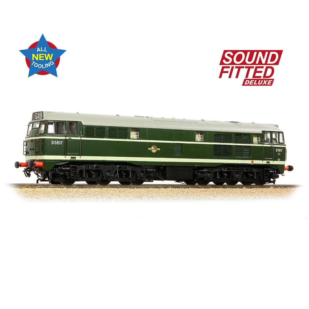 Bachmann 35-801ASFX OO Gauge Class 30 D5617 BR Green (Late) DCC SOUND DELUXE