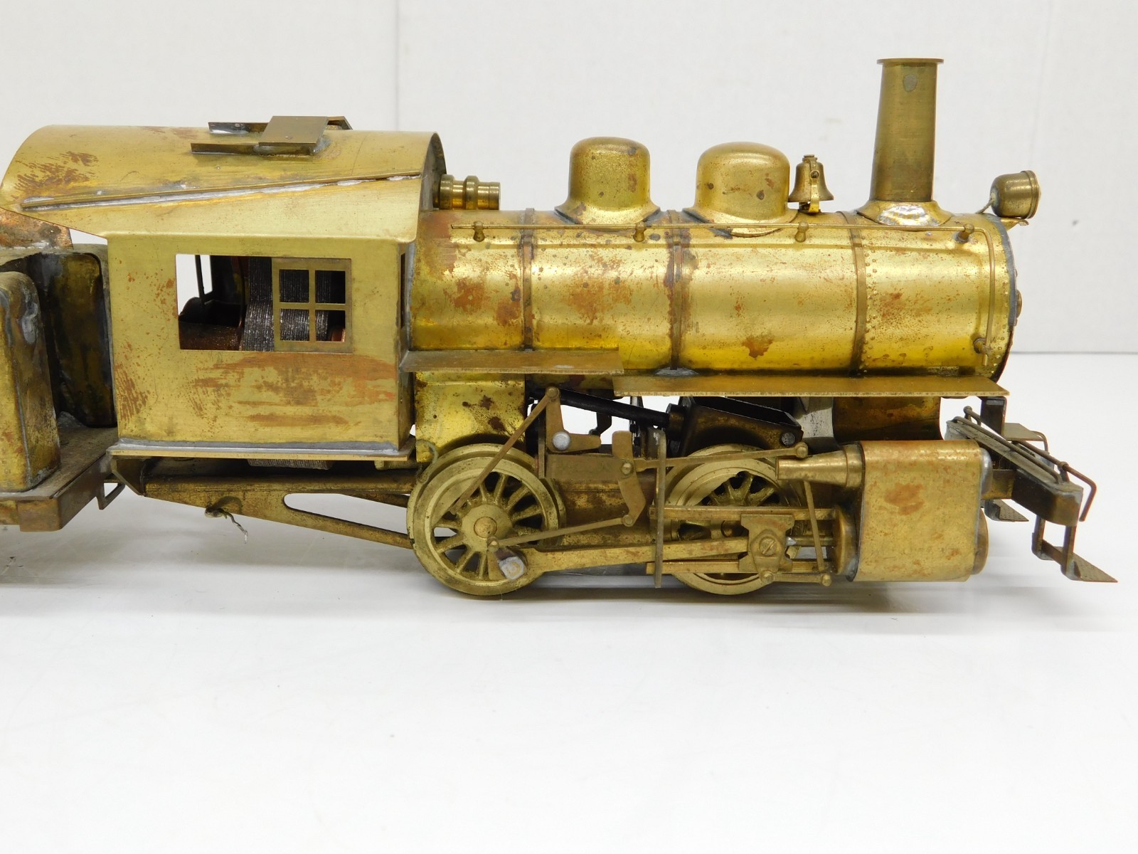STEAM LOCOMOTIVE & TENDER 2 RAIL 0-4-0 BRASS O SCALE IMP C 16-A “PROJECT”