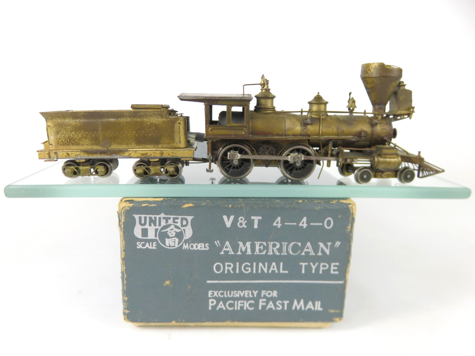 Pacific Fast Mail Brass HO Scale V&T Virginia Truckee 4-4-0 Steam Locomotive