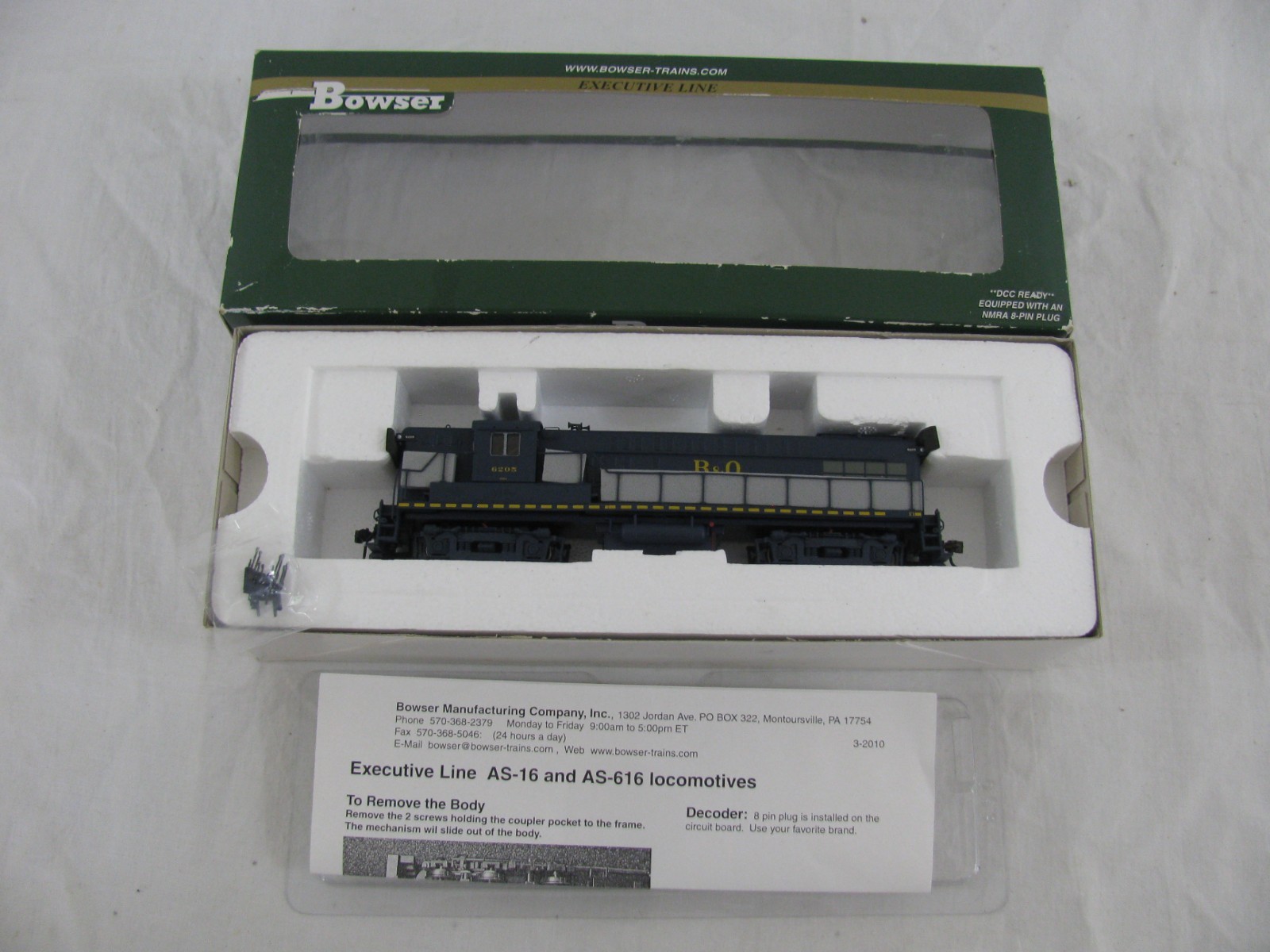 Bowser HO 6205 Baltimore & Ohio Baldwin AS-16 Diesel Locomotive DCC Ready #23302