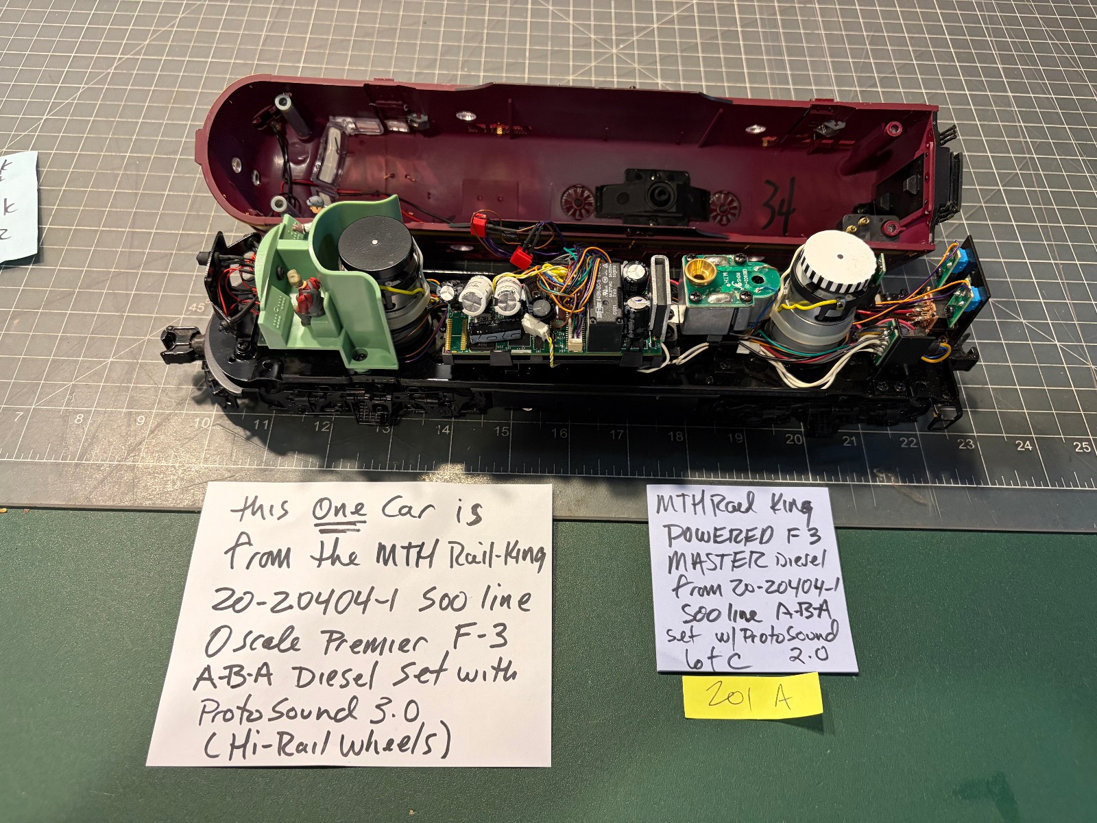 MTH O Train SOO F3 DIESEL 201A MASTER POWER LOCOMOTIVE from ABA 20-20404-1 Set C