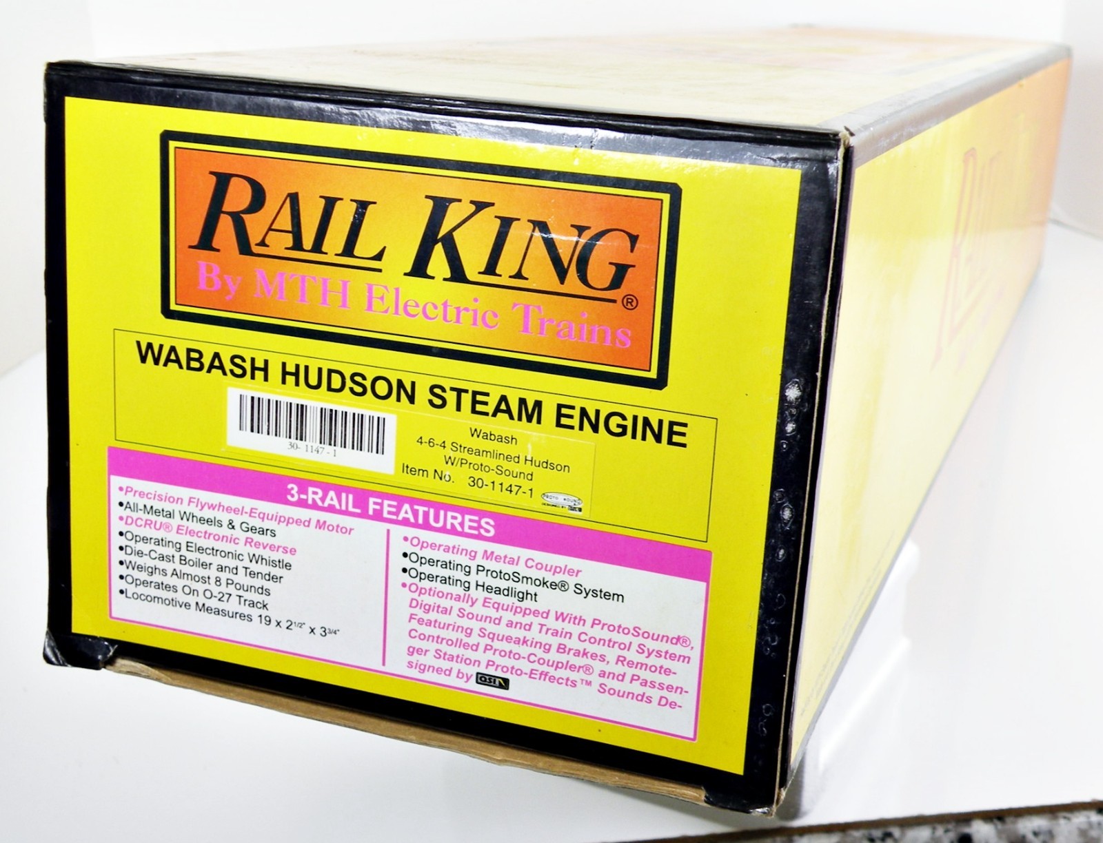 MTH 30-1147-1 Wabash Hudson 4-6-4 PS-1 New Battery Tested /2/ LN