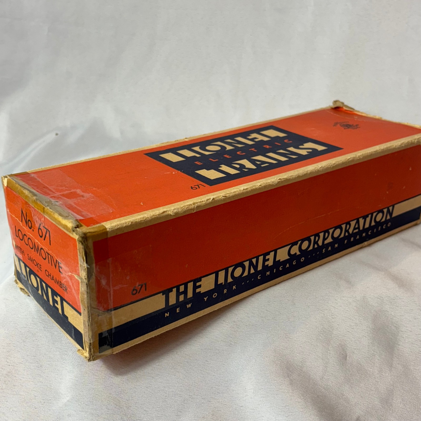 1946-49 Lionel 671 Steam Turbine Locomotive In Box W/ 2671W Tender O Gauge 6-8-6