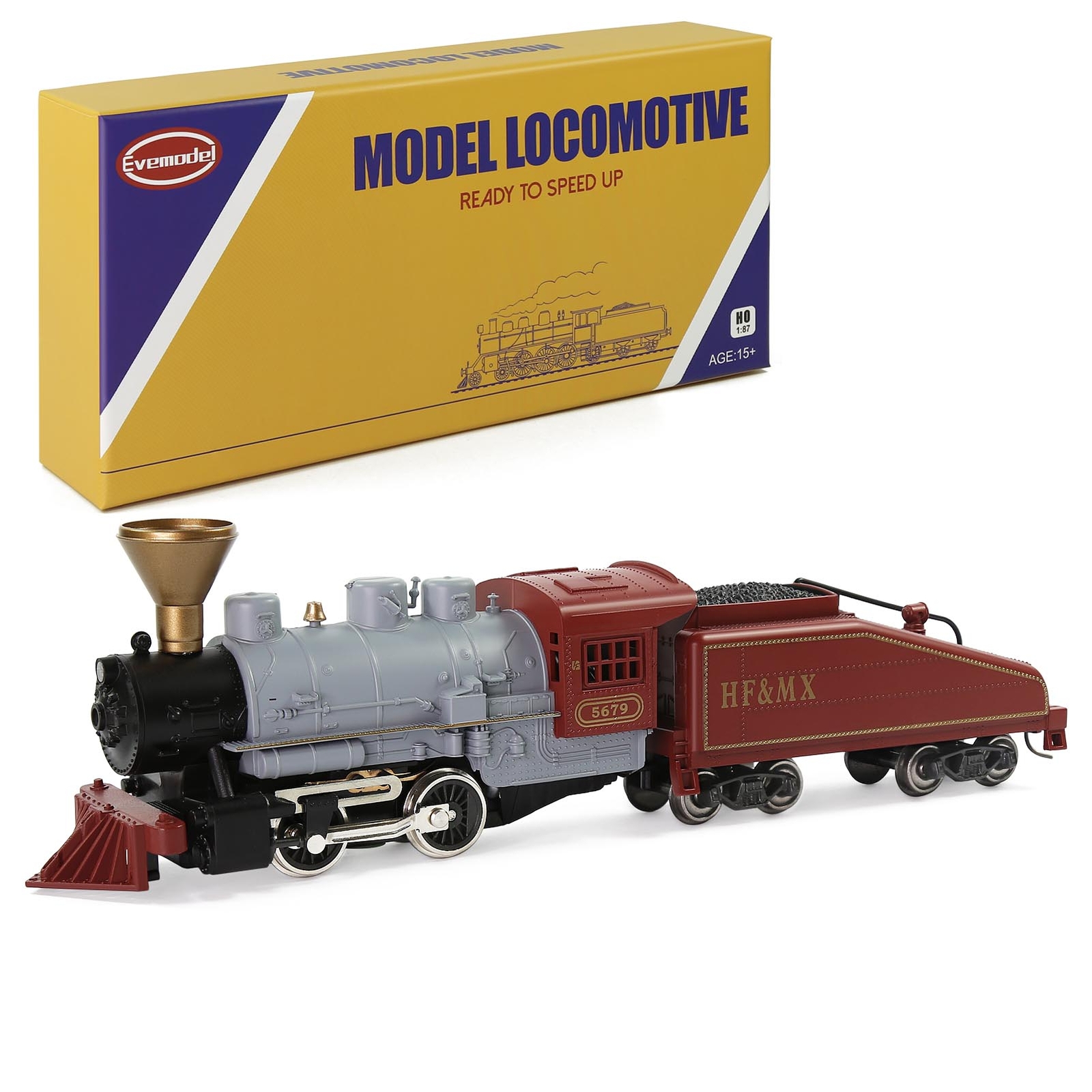 1 Unit Evemodel Train HO Scale 1:87 Model Railroad Steam Locomotives HCT8703