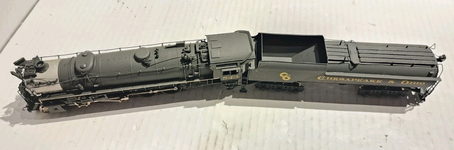NJ Custom Brass HO Scale Class J2 4-8-2 Steam Locomotive Chesapeake & Ohio #543