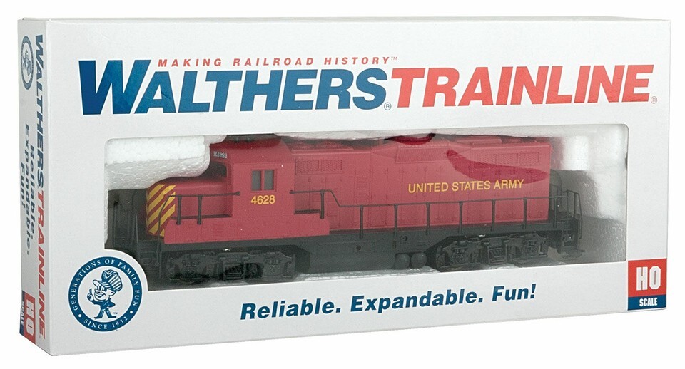 Walthers HO Scale ~ EMD GP9M ~ Standard DC ~ United States Army #4628 ~ 931-458
