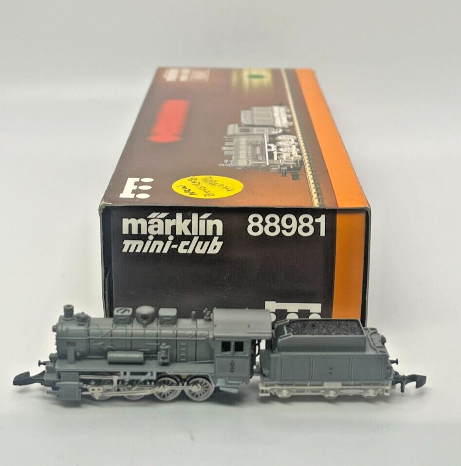 Z Scale Marklin 88981 Gray Steam Loco w/ Tender New Brushles Motor Org Box (B)