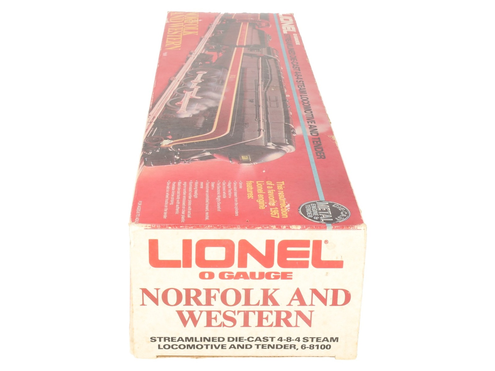 Lionel 6-8100 O Gauge Norfolk & Western 4-8-4 Steam Locomotive & Tender #611 EX