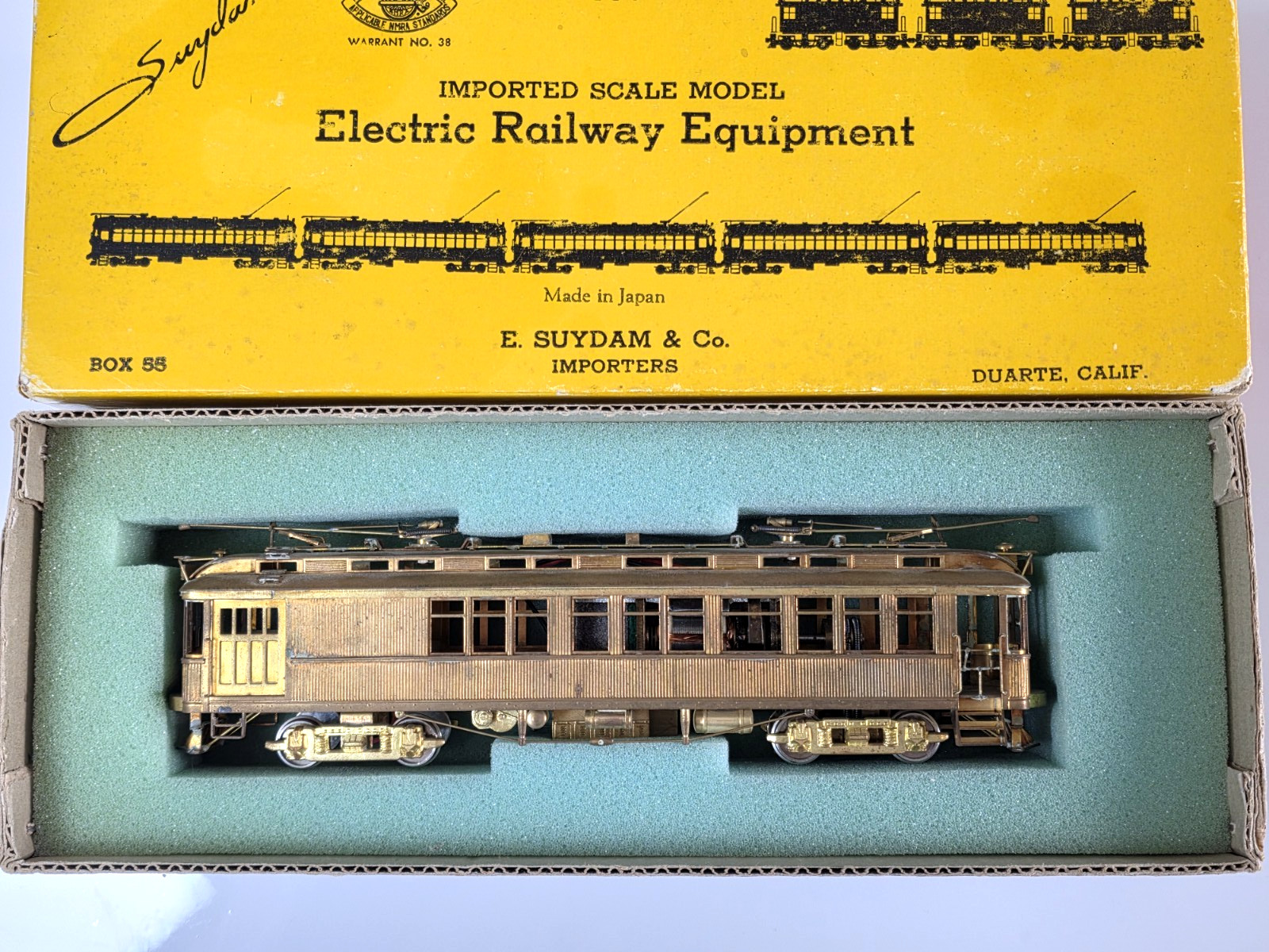 E.Suydam & Co. HO Brass Wood Interurban Coach Combine Powered. Made in JAPAN