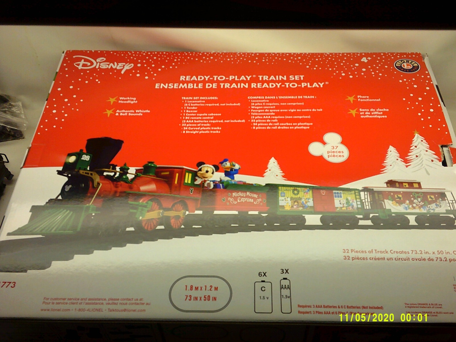 Lionel ~ 7-11773 Mickey Mouse Ready-to-play Christmas / Holidays *2016 2017