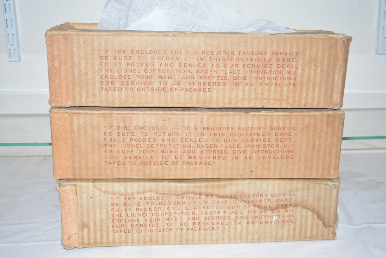Lionel Prewar Standard Gauge, 309, 310, 312 Baby State Set Cars, Boxes, BCH