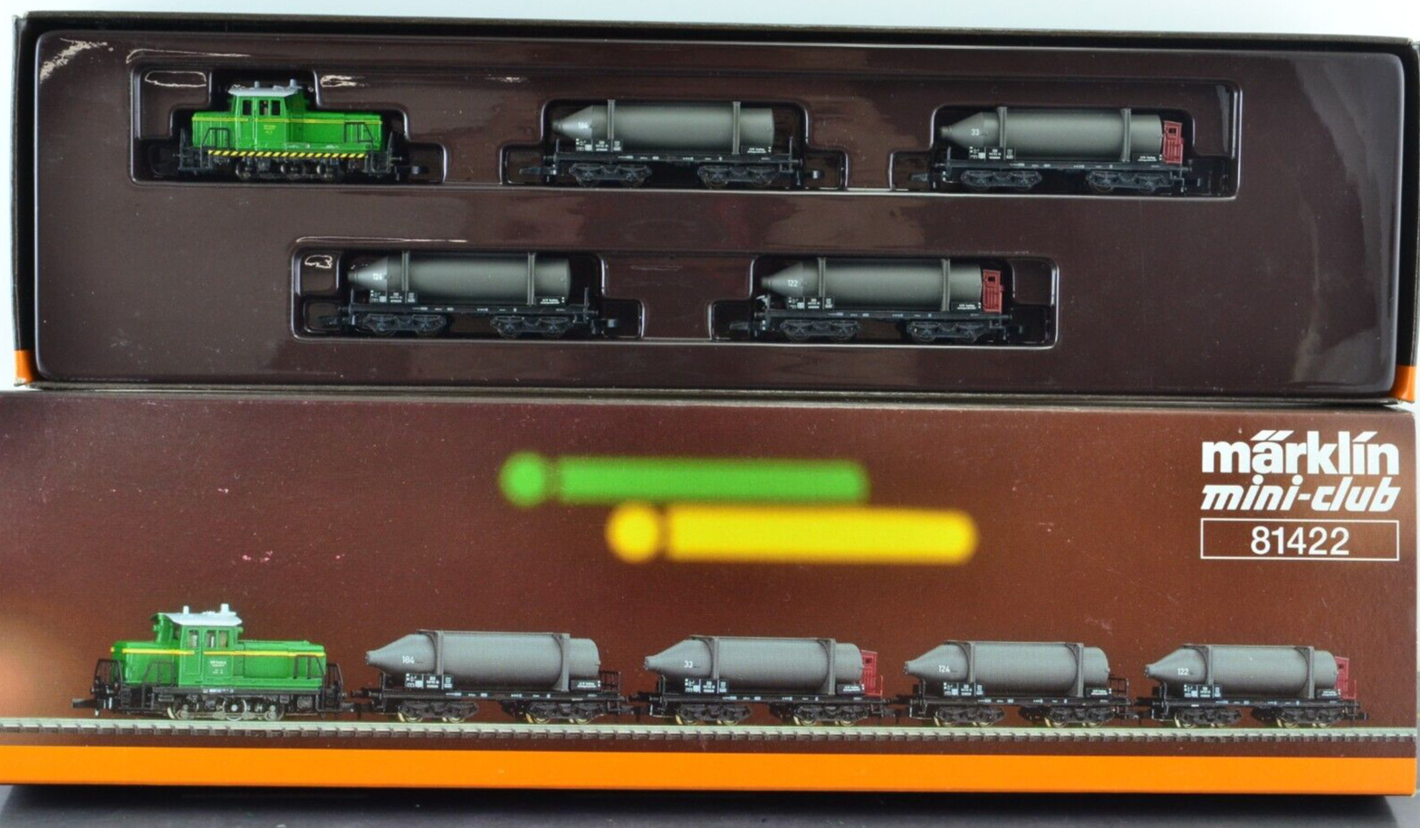 Marklin 81422 SKW Switcher Diesel Loco 5 Pole Motor w/ Carbide Cars Set Z