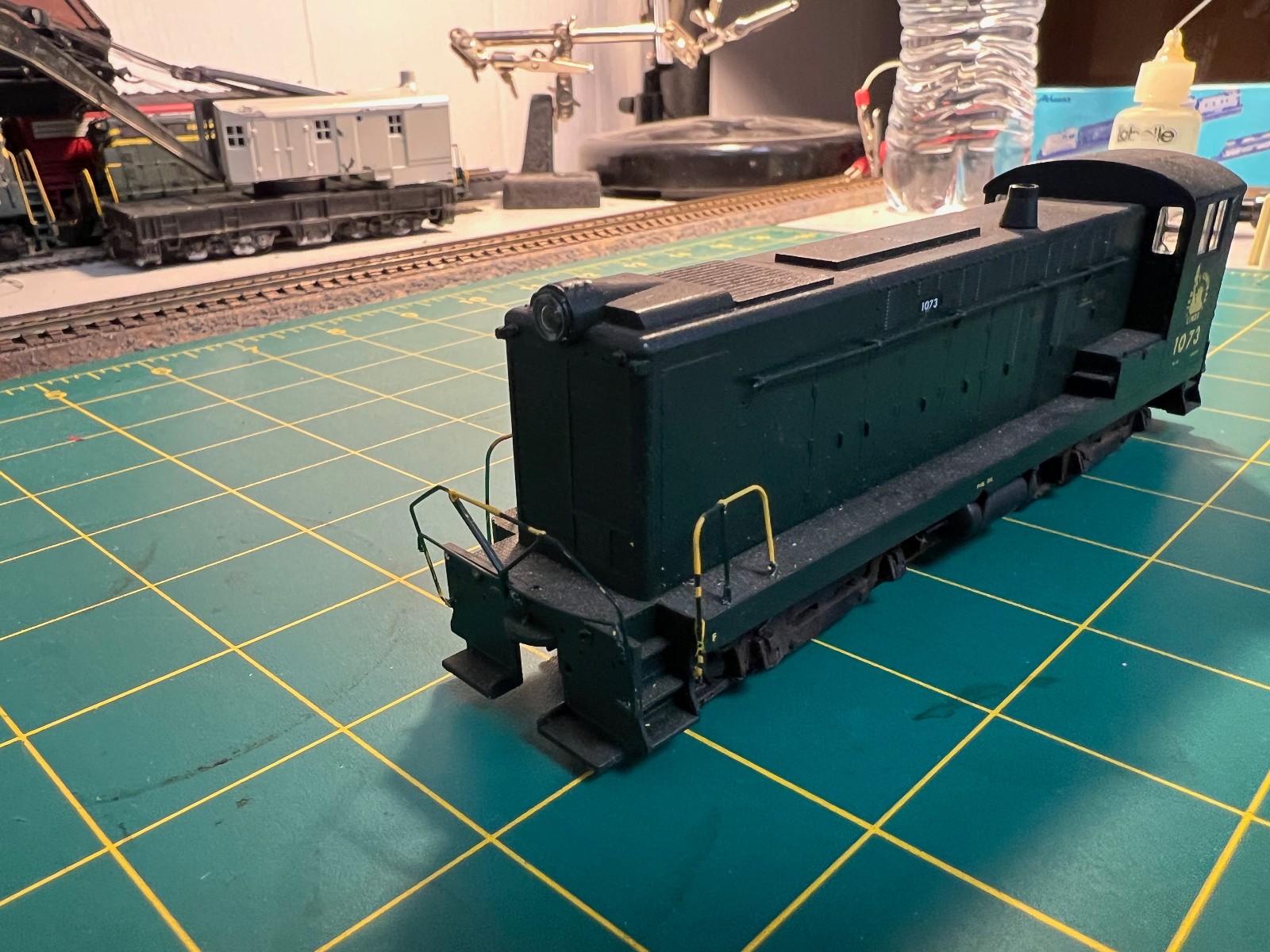 Nice Stewart Jersey Central RR Baldwin S-12 Loco HO Runs, no box, no couplers