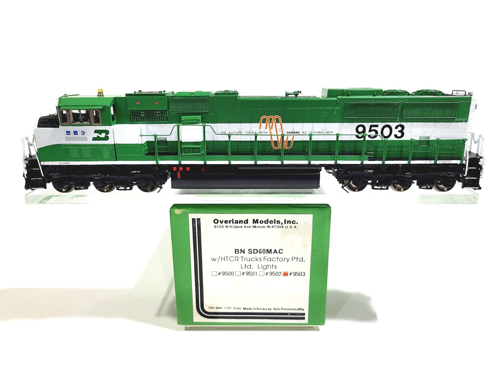 Overland OMI BN EMD SD60MAC Burlington Northern #9503 HO Brass Model #5846.1