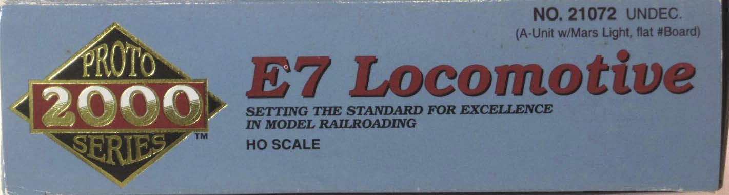 Proto 2000 EMD E7A (powered) and E7B (unpowered) – Undecorated – HO Scale