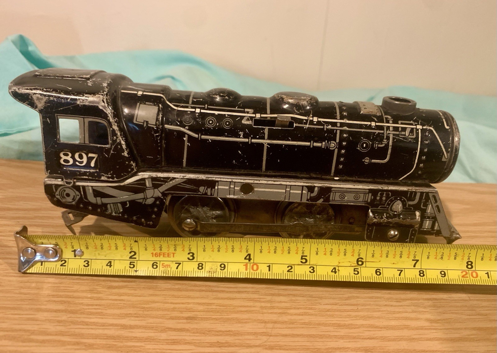 Pre 1942 Rare Marx Electric Locomotive Train Engine #897 and MarxCrane 2Car Lot