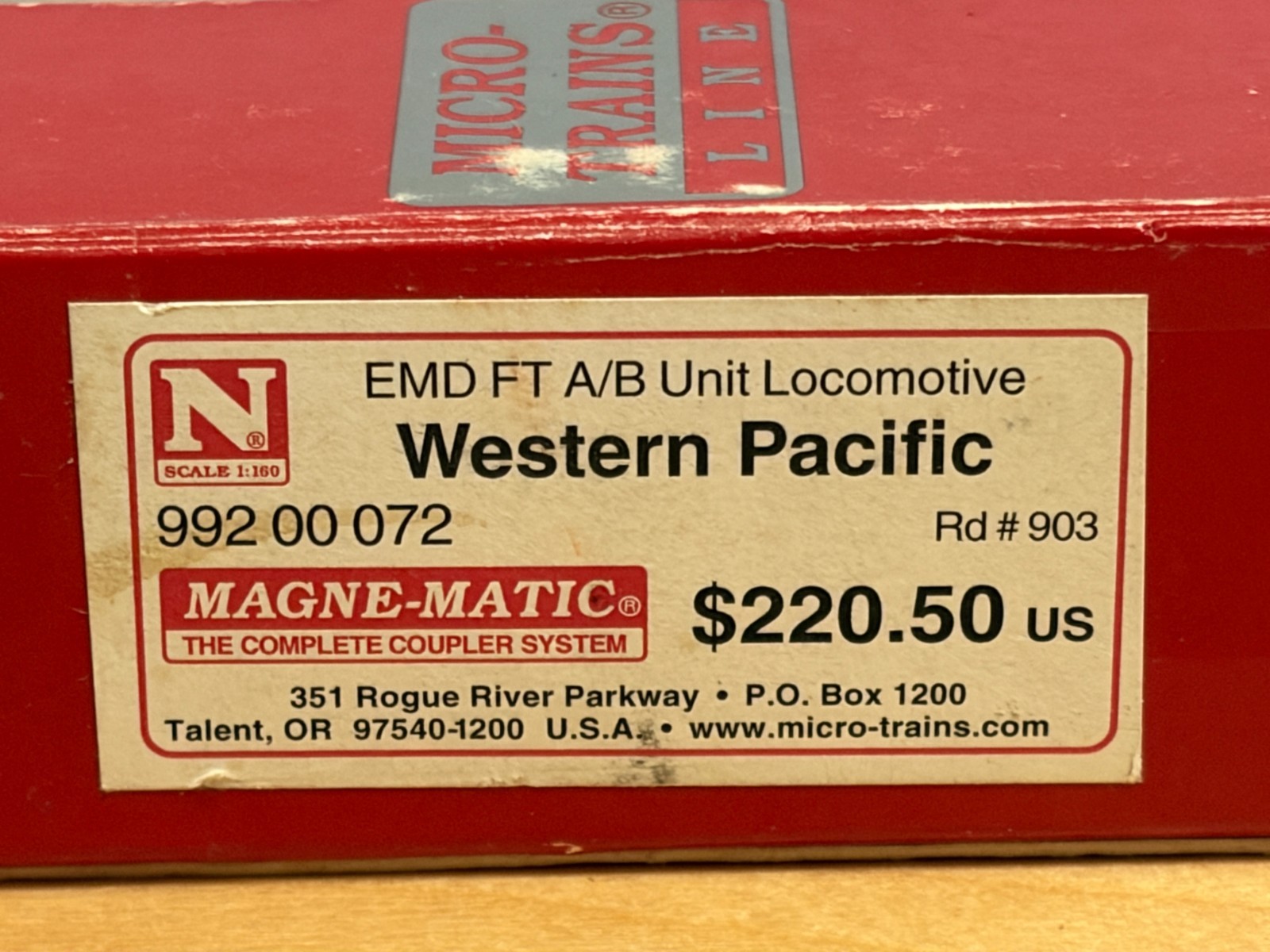 Micro Trains N Scale Western Pacific #903 EMD FT A/B – 992 00 072
