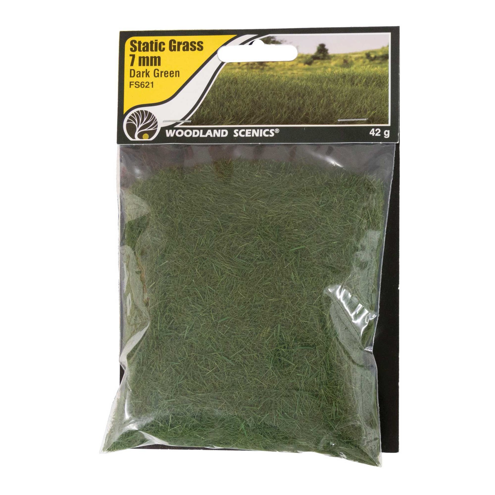 Woodland Scenics Static Grass Dark Green 7mm WOOFS621 Train Scenery Non Scale