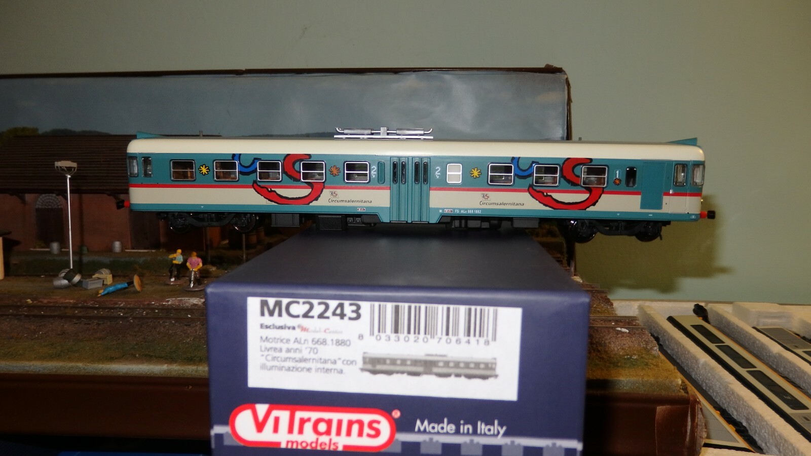 Vitrains Mc2243 Aln 668 1880 Circumsalernitana, Livrea FS Con Disegni