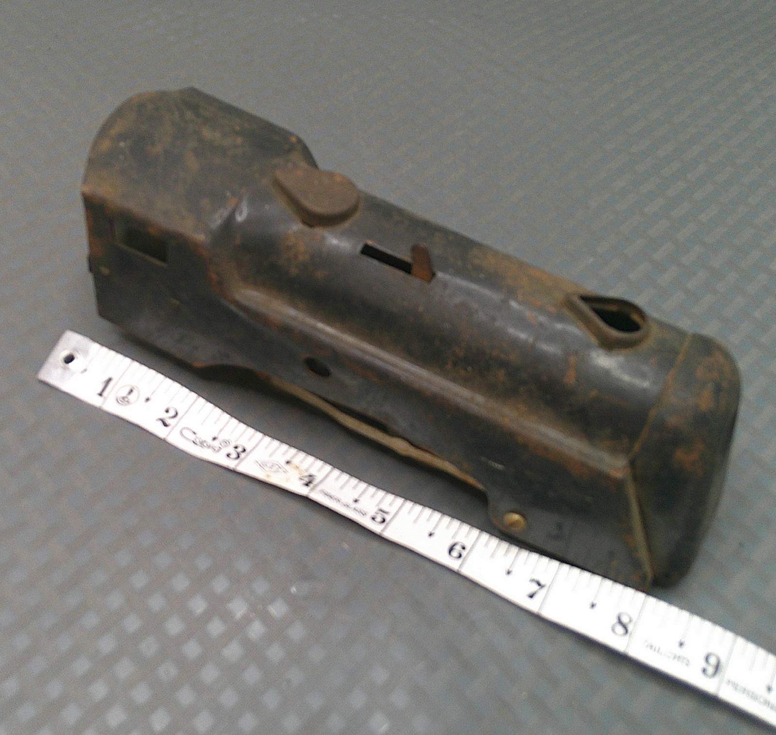 Vintage 1940s Pressed Steel Marx Steam Engine Locomotive Train Metal Black USA