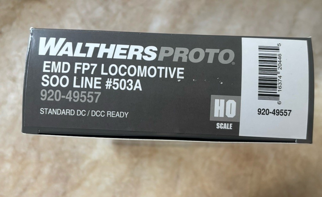 HO Scale Walthers 920-49557 Soo Line EMD FP7 Diesel Locomotive Standard DC #503A